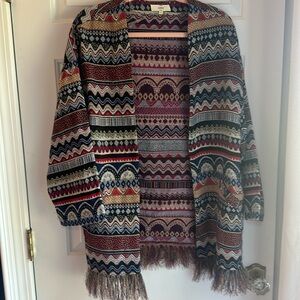 Entro Aztec design jacket with fringe Size S